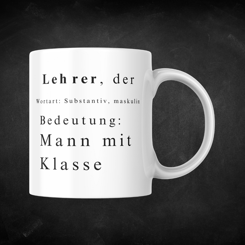 Tasse "Lehrer Definition"