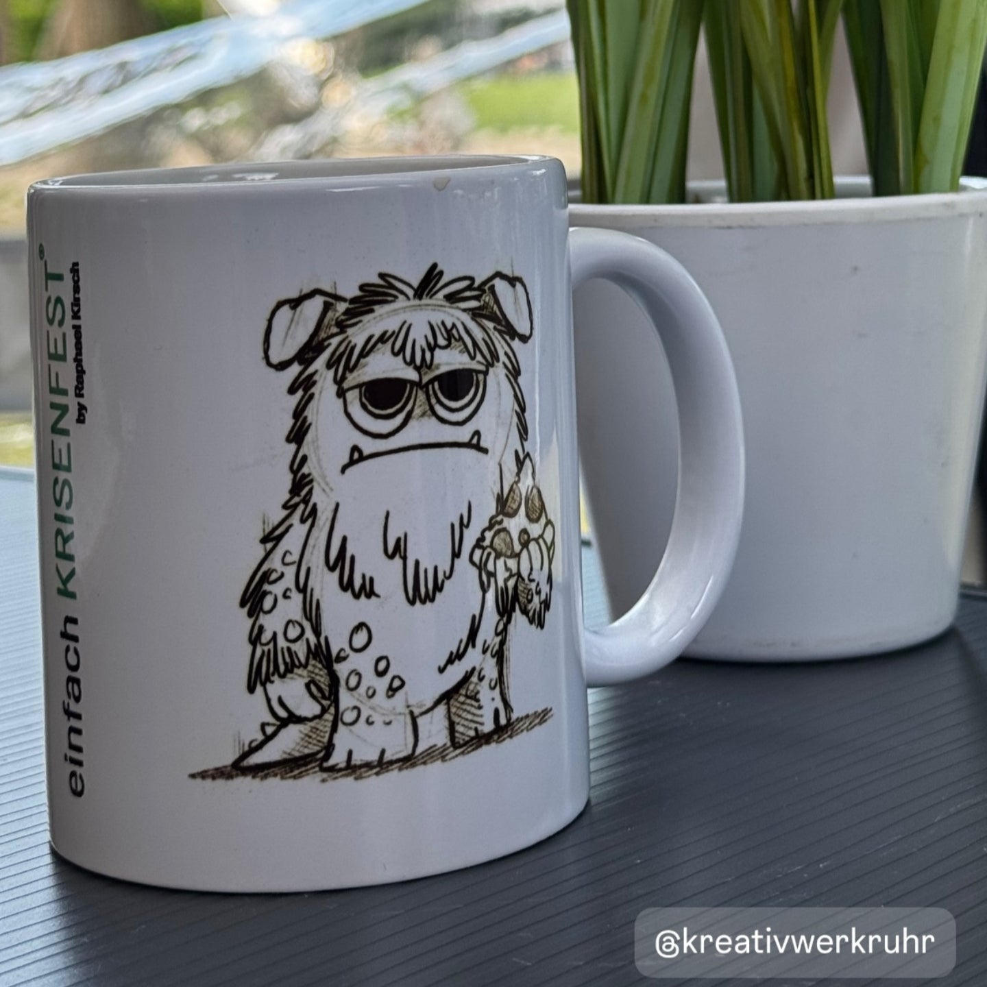 Muffi-Tasse Zeichnung schwarz
